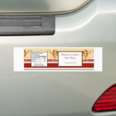 Waterflesetiket Herfst tak bladeren Bumpersticker (Op auto)