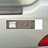 Waterflesetiket Modern Herfst Bloemen Herfst Grijs Bumpersticker (Op auto)