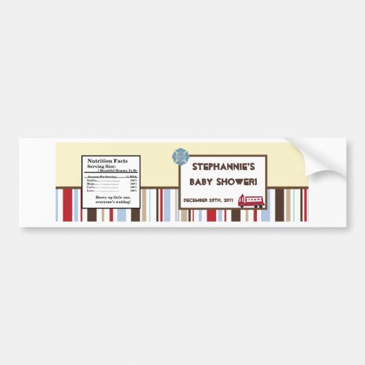 Waterflesetiket Nojo Brandmotor Bumpersticker (Voorkant)