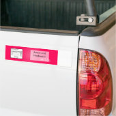 Waterflesetiket Whimsical Hot Pink Double Bike Bumpersticker (Op Truck)