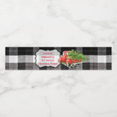 Waterflesetiket XMAS Truck Christmas Buffalo PL Waterfles Etiket (Enkel label)