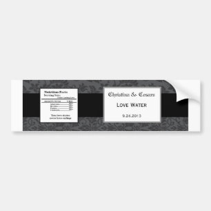 Waterflesetiket Zwarte Grijze Formele Gotische Dru Bumpersticker