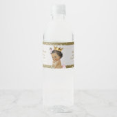 Waterflesetiketten, Sarah's baby shower, witgoud Waterfles Etiket (Voorkant)