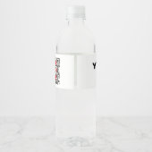  Waterflesetiketten (Set van 4) Waterfles Etiket (Achterkant)