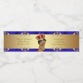 Waterflesetiketten, Tony baby shower, blauw rood g Waterfles Etiket (Enkel label)