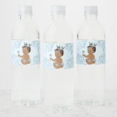 Waterflesetiketten, Tony's baby shower, blauw 2 Waterfles Etiket (Flessen)