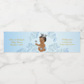 Waterflesetiketten, Tony's baby shower, blauw 2 Waterfles Etiket (Enkel label)