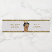 Waterflesetiketten, Tony's baby shower, witgoud Waterfles Etiket (Enkel label)