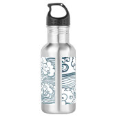 Waterflesje (18 oz), roestvrijstalen CLOUDS Waterfles (Achterkant)
