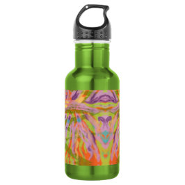 Waterflesje, abstract kleurig ontwerp waterfles 