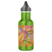 Waterflesje, abstract kleurig ontwerp waterfles  (Links)