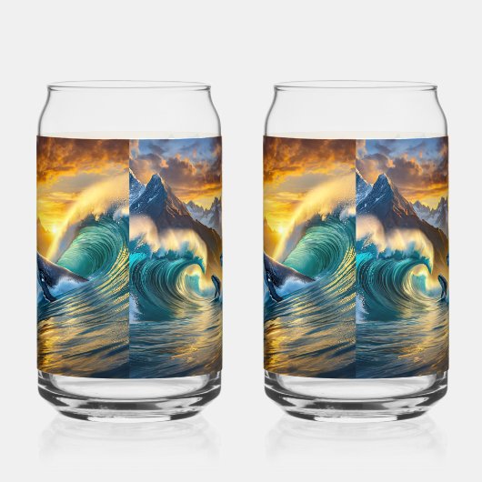 Waterflesje Blikvorm Glas (Rechts)