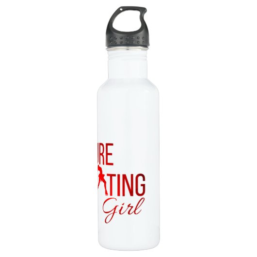 Waterflesje Cijfer rode gradiënt Waterfles (Voorkant)