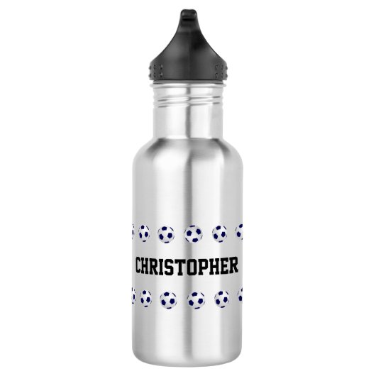 Waterflesje, gepersonaliseerd, Voetbal, Staal Waterfles (Rechts)