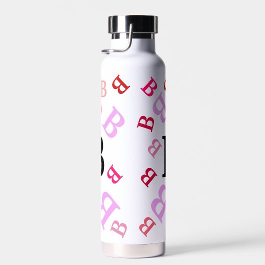 Waterflesje - Jumbride letters in Reds Waterfles (Rechts)