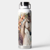 Waterflesje met designerpaarden waterfles (Achterkant)