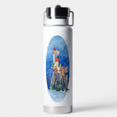 Waterflesje met fairies en vuurtoren waterfles (Achterkant)