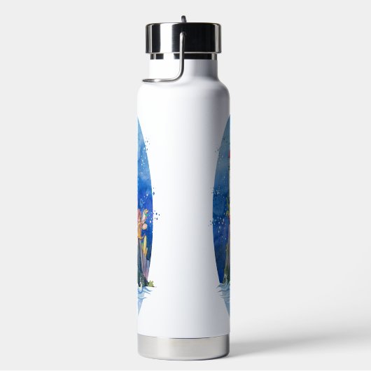 Waterflesje met fairies en vuurtoren waterfles (Rechts)