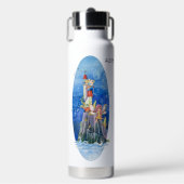 Waterflesje met fairies en vuurtoren waterfles (Voorkant)