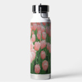 Waterflesje met geverfde roze tulpen waterfles (Links)