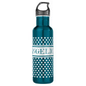 Waterflesje met haarpunten en naambord waterfles  (Voorkant)