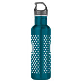Waterflesje met haarpunten en naambord waterfles  (Achterkant)