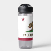 Waterflesje met vlag van Californië, VS Waterfles (Voorkant)