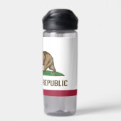 Waterflesje met vlag van Californië, VS Waterfles (Achterkant)