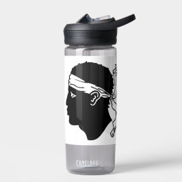 Waterflesje met vlag van Corsica, Frankrijk Waterfles