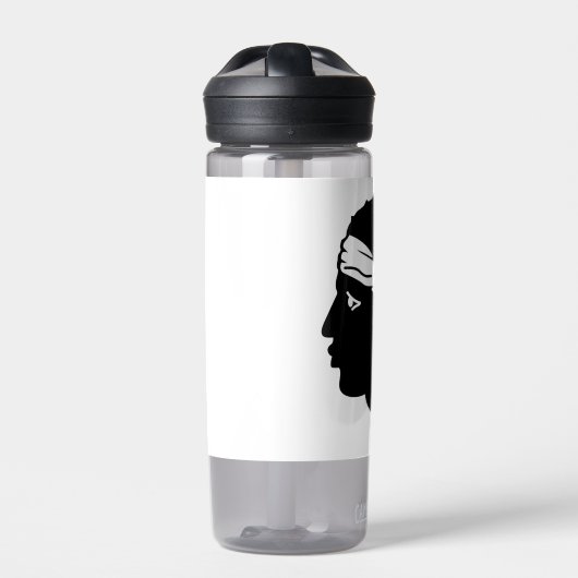 Waterflesje met vlag van Corsica, Frankrijk Waterfles (Voorkant)