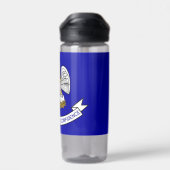 Waterflesje met vlag van de staat Louisiana, VS Waterfles (Achterkant)