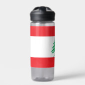 Waterflesje met vlag van Libanon Waterfles (Voorkant)