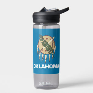 Waterflesje met vlag van Oklahoma, VS Waterfles
