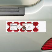 Waterflesje rode sokaap bumpersticker (Op auto)