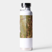 Waterflesje - Roze bloemen met naam Waterfles (Rechts)