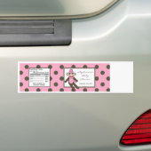 Waterflesje Roze sokaap Bumpersticker (Op auto)