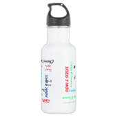 Waterflesje, schoon en sereen, wit waterfles  (Achterkant)