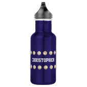 Waterflesje, speciaal aangepast, honkbal, blauw waterfles  (Rechts)