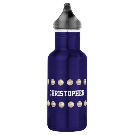 Waterflesje, speciaal aangepast, honkbal, blauw waterfles (Rechts)