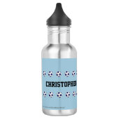 Waterflesje, speciaal aangepast, Voetbal, lichtbla Waterfles (Links)