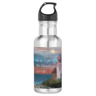 Waterflesje: "Wees het licht dat schittert!" Waterfles