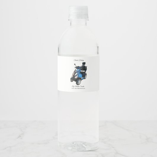 Waterfleslabel (21 cm x 5,4 cm) 4pk waterfles etiket (Voorkant)