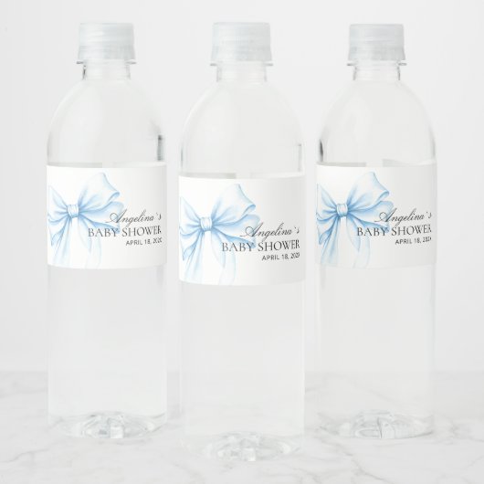 Waterfleslabel baby shower. waterfles etiket (Flessen)