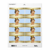 Waterfleslabel voor babyborrel voor jongensprins etiket (Full Sheet)