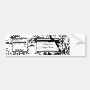 Waterfleslabel zwart toile Fabric Print Patter Bumpersticker