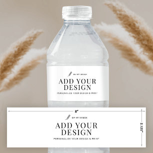 Waterfleslabelprinten Upload je ontwerp Waterfles Etiket