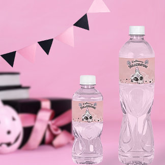 Waterfleslabels Halloween SKULL-FEEST Waterfles Etiket