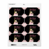 Waterfleslabels voor Paris baby shower Etiket (Full Sheet)