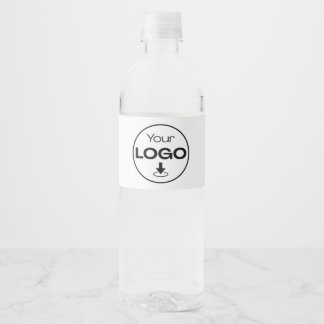 Waterfleslabels | Zakelijke witte logowrappers Waterfles Etiket