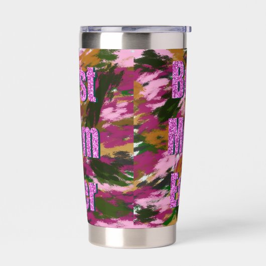 Waterflessen Beste moeder ooit met Camo-ontwerp Geïsoleerde Drinkbeker (Links)